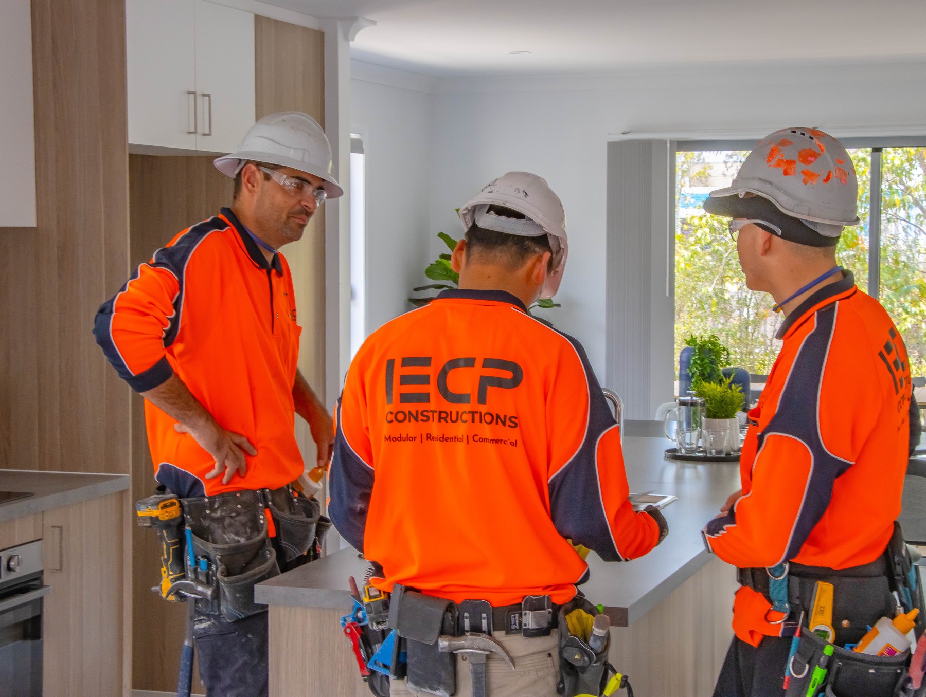 ECP team members on site